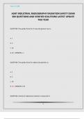 ASNT INDUSTRIAL RADIOGRAPHY RADIATION SAFETY EXAM 