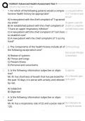 NUR631-Advanced Health Assessment Test 1