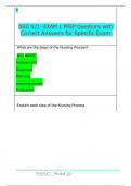 NSG 521- EXAM 1 PREP Questions with Correct Answers for Specific Exam &period;