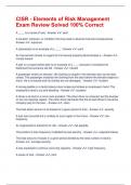 CISR - Elements of Risk Management Exam Review Solved 100&percnt; Correct