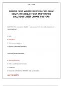 CHILD WELFARE CERTIFICATION EXAM COMPLETE 500 QUESTIONS AND VERIFIED SOLUTIONS LATEST UPDATE THIS YEAR