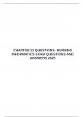  NURSING INFORMATICS EXAM BUNDLE QUESTIONS WITH COMPLETE SOLUTIONS 2025