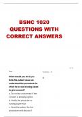 BSNC 1020 - Practice Quiz 