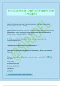 TCM 226 EXAM 1 2025 QUESTIONS AND ANSWERS