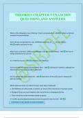 THEORIES CHAPTER 5 EXAM 2025 QUESTIONS AND ANSWERS