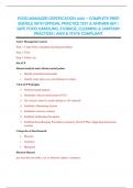 FOOD MANAGER CERTIFICATION 2025 &ndash; COMPLETE PREP BUNDLE WITH OFFICIAL PRACTICE TEST & ANSWER KEY &vert; SAFE FOOD HANDLING&comma; STORAGE&comma; CLEANING & SANITARY PRACTICES &vert; ANSI & STATE COMPLIANT