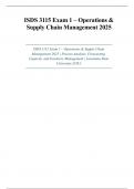 ISDS 3115 Exam 1 &ndash; Operations & Supply Chain Management 2025 &vert; Process Analysis&comma; Forecasting&comma; Capacity&comma; and Inventory Management &vert; Louisiana State University &lpar;LSU