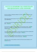 UCT T-1A SYSTEMS 3 & 4 TEST EXAM 2025 QUESTIONS AND ANSWERS