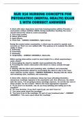 NUR 316 NURSING CONCEPTS FOR PSYCHIATRIC &lpar;MENTAL HEALTH&rpar; EXAM 1 WITH CORRECT ANSWERS 