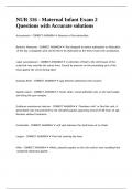 NUR 316 - Maternal Infant Exam 2 Questions with Accurate solutions