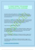 VA POST WEEK 7 EXAM 2025 QUESTIONS AND ANSWERS