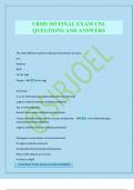 VBMS 303 FINAL EXAM UNL QUESTIONS AND ANSWERS