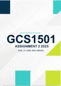 GCS1501 Assignment 2 2025 - Due 27 June 2025