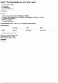 MSCI 510 Module 3 Quiz &colon;The Mediastinum & The Heart &vert; Questions and Answers &vert; 2025 Update with complete solutions&period;