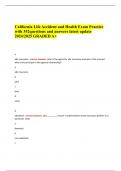 California Life Accident and Health Exam Practice  with 352questions and answers latest update  2024&sol;2025 GRADED A&plus;