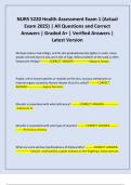 NURS 5220 Health Assessment Exam 1 &lpar;Actual Exam 2025&rpar; &vert; All Questions and Correct Answers &vert; Graded A&plus; &vert; Verified Answers &vert; Latest Version