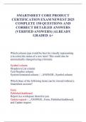 SMARTSHEET CORE PRODUCT CERTIFICATION EXAM NEWEST 2025 COMPLETE 150 QUESTIONS AND  CORRECT DETAILED ANSWERS &lpar;VERIFIED ANSWERS&rpar; &vert;ALREADY  GRADED A&plus;