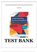Understanding Nursing Research &ndash; 7th Edition &lpar;Grove&rpar; &vert; Complete Test Bank with Questions and Answers