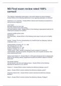  Nursing School Final Exam Review &vert; 100&percnt; Rated Correct &vert; Comprehensive Study Guide