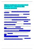 GMetrix Certification &lpar;Inventor&rpar; Exam CONCEPT Pt&period; 1 Questions With Complete Solutions