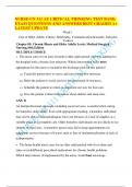 NURSE-UN 311 AE CRITICAL THINKING TEST BANK EXAM QUESTIONS AND ANSWERS BEST GRADED A&plus; LATEST UPDATE