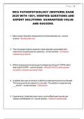 WCU PATHOPHYSIOLOGY &lpar;MIDTERM&rpar; EXAM 2025 WITH 100- VERIFIED QUESTIONS AND EXPERT SOLUTIONS- GUARANTEED VALUE AND SUCCESS&period;