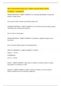 WCU PATHOPHYSIOLOGY EXAM QUESTIONS WITH CORRECT ANSWERS