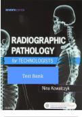 Test Bank for Radiographic Pathology for Technologists, 7th Edition by Nina Kowalczyk – Complete Exam Prep & Study Guide