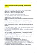 Professional Responsibility &lpar;MPRE&rpar; Questions and Answers 