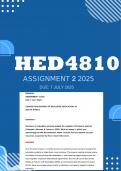 HED4810 Assignment 2 2025 ANSWERS - Due 7 July 2025