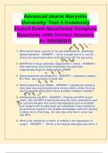 Advanced pharm Maryville University- Test 4 Commonly Tested Exam Questions&vert;&vert; Complete Questions with Correct Answers A&plus; GRADED&excl;&excl;&excl;