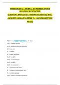 NIHSS GROUP C - PATIENTS 1-6 NEWEST UPDATE  2025&sol;2026 WITH ACTUAL  QUESTIONS AND CORRECT VERIFIED ANSWERS&sol; WELL  ANALYSED&comma; ALREADY GRADED A&plus; &lpar;100&percnt;GUARANTEED  PASS&excl; &rpar;