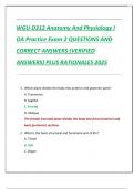 WGU D312 Anatomy And Physiology I  OA Practice Exam 2 QUESTIONS AND  CORRECT ANSWERS &lpar;VERIFIED  ANSWERS&rpar; PLUS RATIONALES 2025