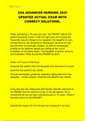 CEA Advanced Nursing &ndash; 2025 &ndash; Complete Exam with Correct Answers and Clinical Case Scenarios