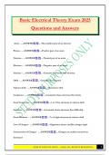 Basic Electrical Theory Exam 2025 Questions and Answers