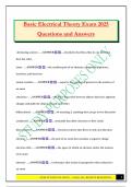 Basic Electrical Theory Exam 2025 Questions and Answers