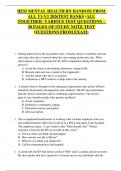 HESI Mental Health RN V1&ndash;V3 2026 Test Bank & Study Notes &vert; Verified A&plus; Questions