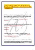 WATER RESTORATION IICRC EXAM Questions and Answers Latest Versions 2025 Top Rated A&plus;&period;