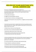 HESI RN Exit Exam 2026 &vert; Verified Q&A from V1&ndash;V7 &vert; 160 Questions Each &vert; A&plus; PDF Guide