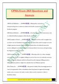 CPMA Exam 2025 Questions and Answers