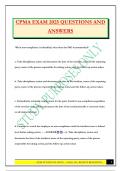 CPMA EXAM 2025 QUESTIONS AND ANSWERS