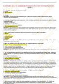 NURS MISC HEALTH ASSESSMENT SESSION 1-30 Questions And Answers 