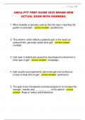 AMCA PTT PREP GUIDE 2025 BRAND NEW  ACTUAL EXAM WITH ANSWERS&period;