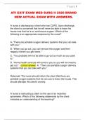 ATI EXIT EXAM MED SURG II 2025 BRAND  NEW ACTUAL EXAM WITH ANSWERS&period; 