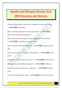 Aquatic and Mosquito Practice Test 2025 Questions and Answers