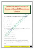 Aquatic & Mosquito- Commercial Category 5&period;0 Exam 2025 Questions and Answers