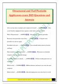 Ornamental and Turf Pesticide Applicators exam 2025 Questions and Answers
