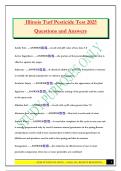 Illinois Turf Pesticide Test 2025 Questions and Answers