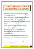 TURF & LANDSCAPE &lpar;3&period;0&rpar; EXAM 2025 QUESTIONS AND ANSWERS