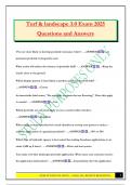 Turf & landscape 3&period;0 Exam 2025 Questions and Answers